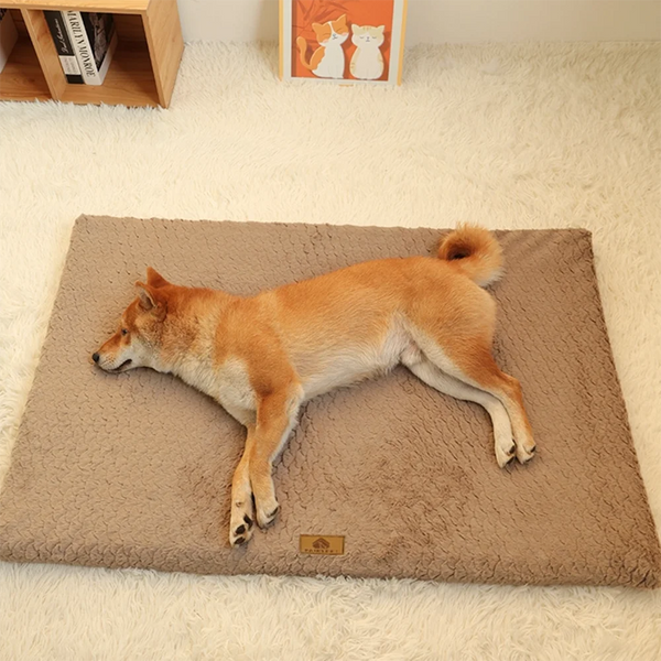 Orthopedic 3D Foam Dog Bed - Washable Faux Fur Crate Mattress