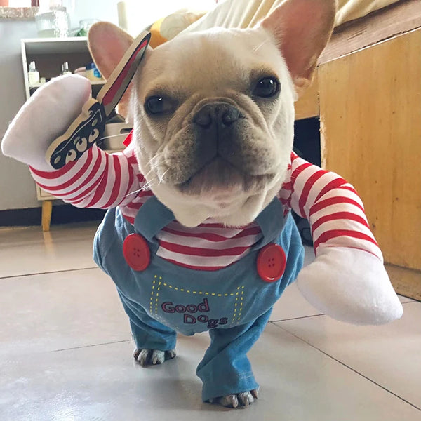 Funny Halloween Pet Costume - Adjustable Outfit for Small Dogs & Cats