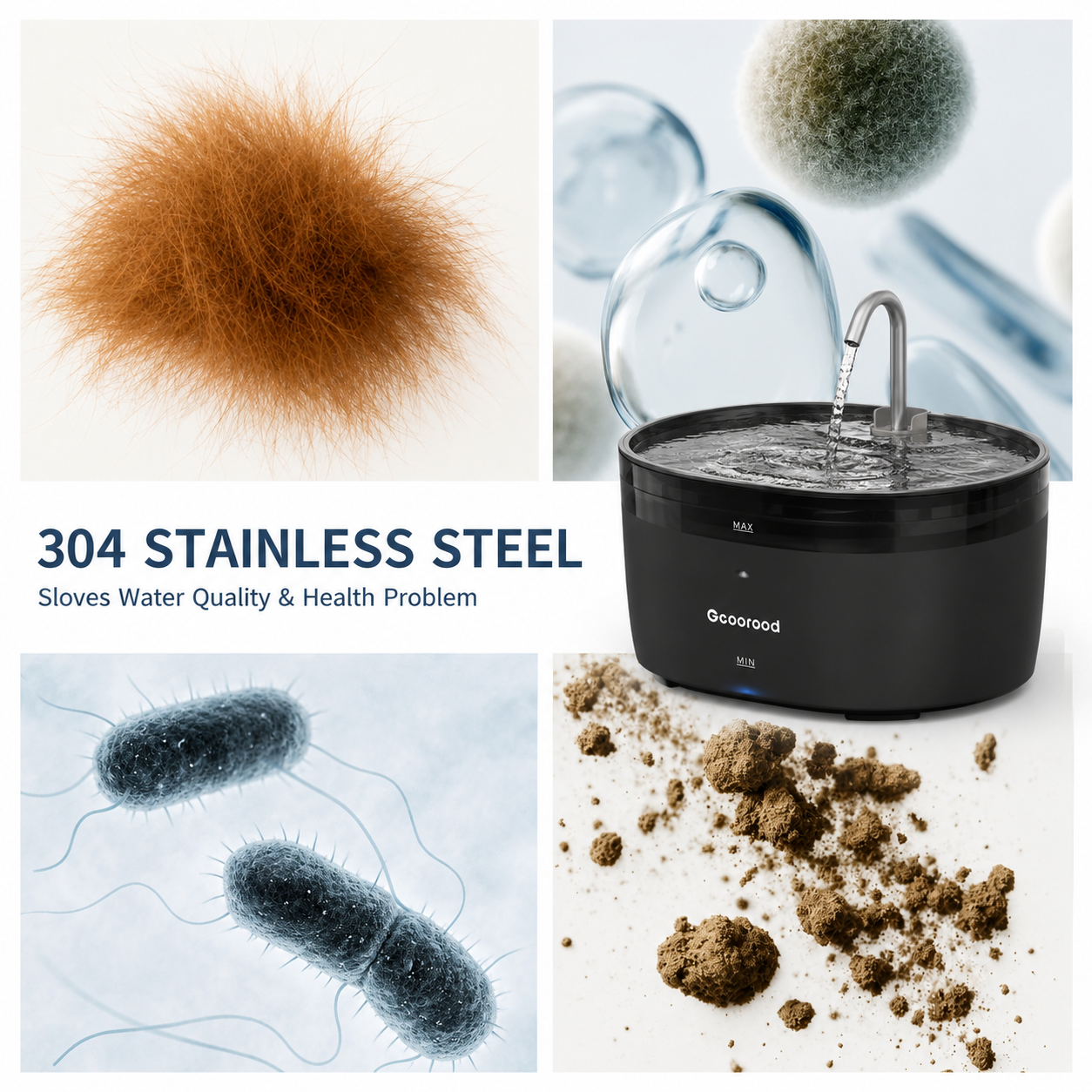 Petlyvo Flow™ Smart Pet Fountain | 3.2L Stainless Steel Drinking Fountain