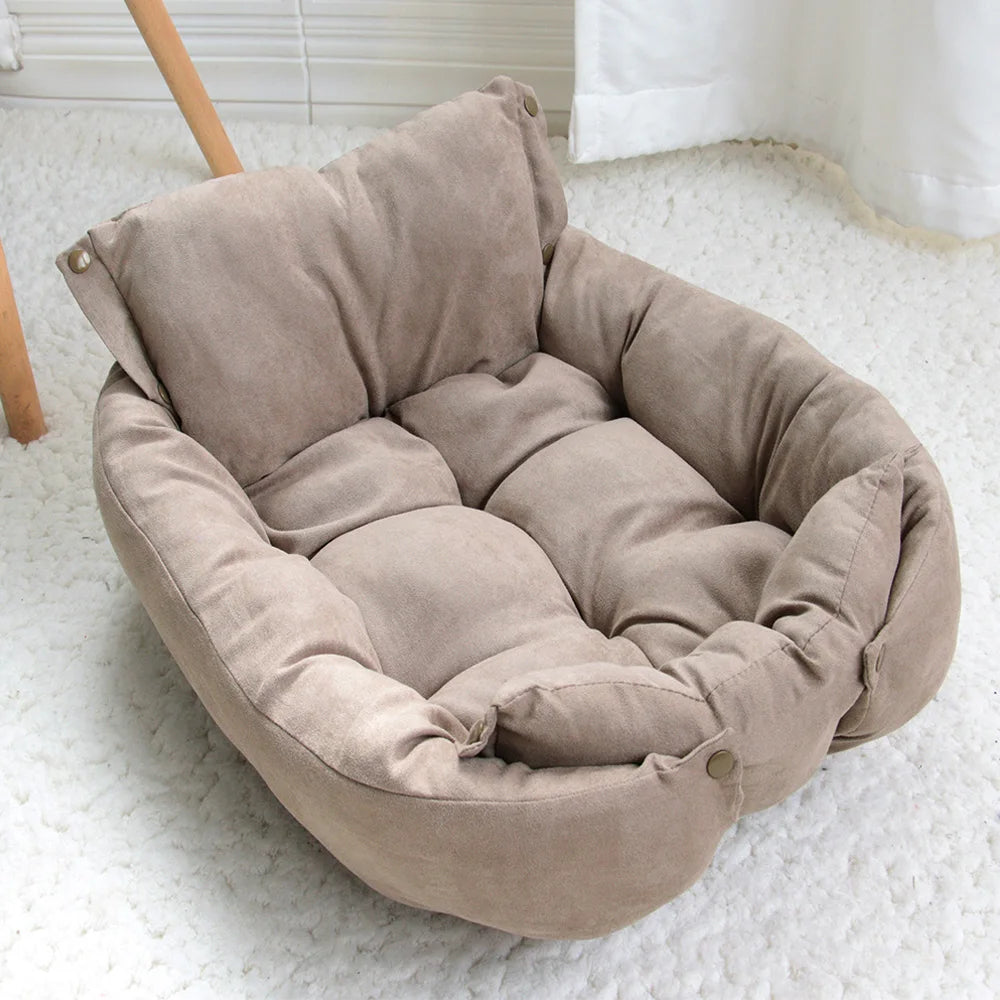 3-in-1 Pet Bed Sofa - Warm Sleeping Nest for Dogs and Cats