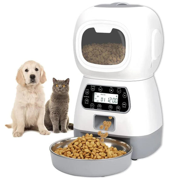 Automatic Smart Pet Feeder with Timer - 3.5L Food Dispenser for Cats & Dogs