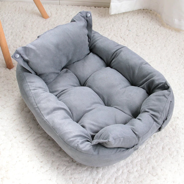3-in-1 Pet Bed Sofa - Warm Sleeping Nest for Dogs and Cats