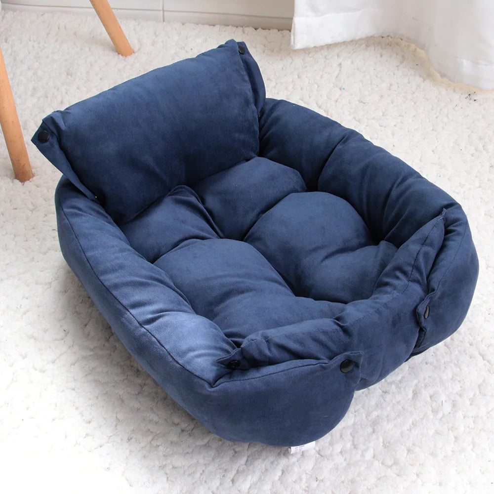 3-in-1 Pet Bed Sofa - Warm Sleeping Nest for Dogs and Cats