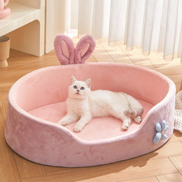 Detachable Washable Pet Bed - Soft Four-Season Sleeping Bed
