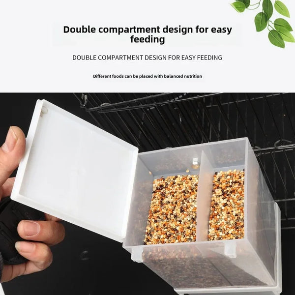 Anti-Splash Bird Feeder Box - Automatic Seed Dispenser for Small Birds