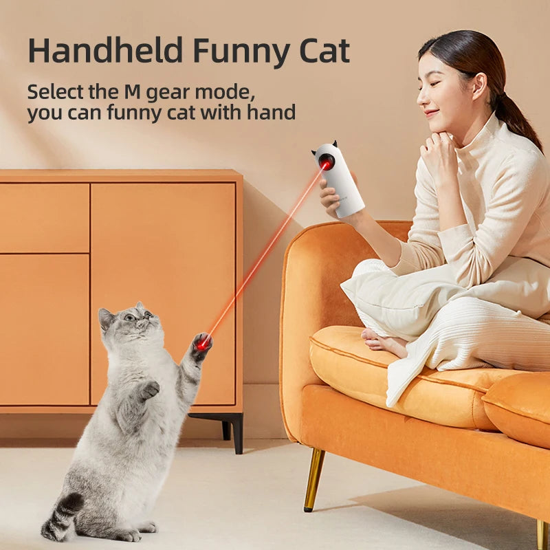 Interactive LED Laser Cat Toy - Smart Automatic Teasing Toy for Indoor Pets