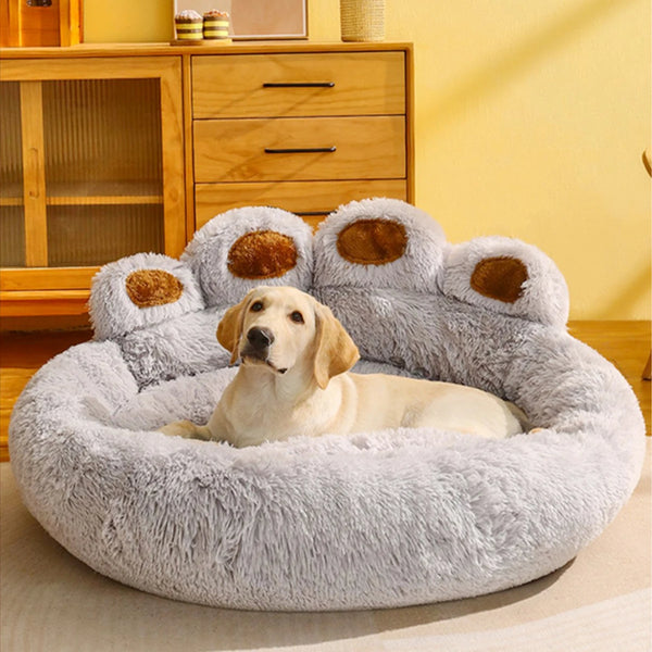 Plush Dog Sofa Bed - Warm Basket Bed for Small to Large Pets