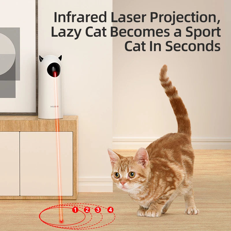 Interactive LED Laser Cat Toy - Smart Automatic Teasing Toy for Indoor Pets