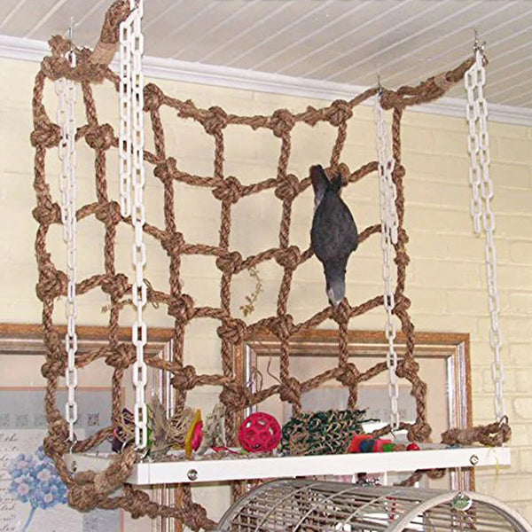 Parrot Rope Climbing Net Toy - Adventure and Gnawing Cage Toy