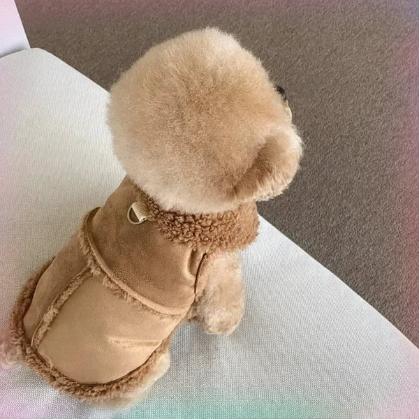 Luxury Cotton Dog Vest Jacket - Soft Autumn Winter Coat for Small Pets