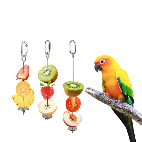 Stainless Steel Fruit Skewer Holder - Bird Treat and Vegetable Feeder