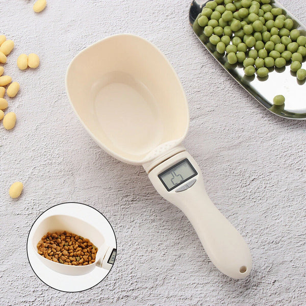 Digital Pet Food Measuring Scoop - Electronic Feeding Cup with LED Display
