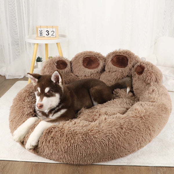 Plush Dog Sofa Bed - Warm Basket Bed for Small to Large Pets