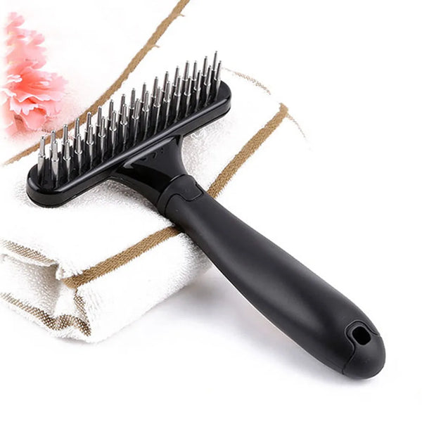 Undercoat Grooming Rake - Deshedding Brush for Long-Haired Cats & Dogs