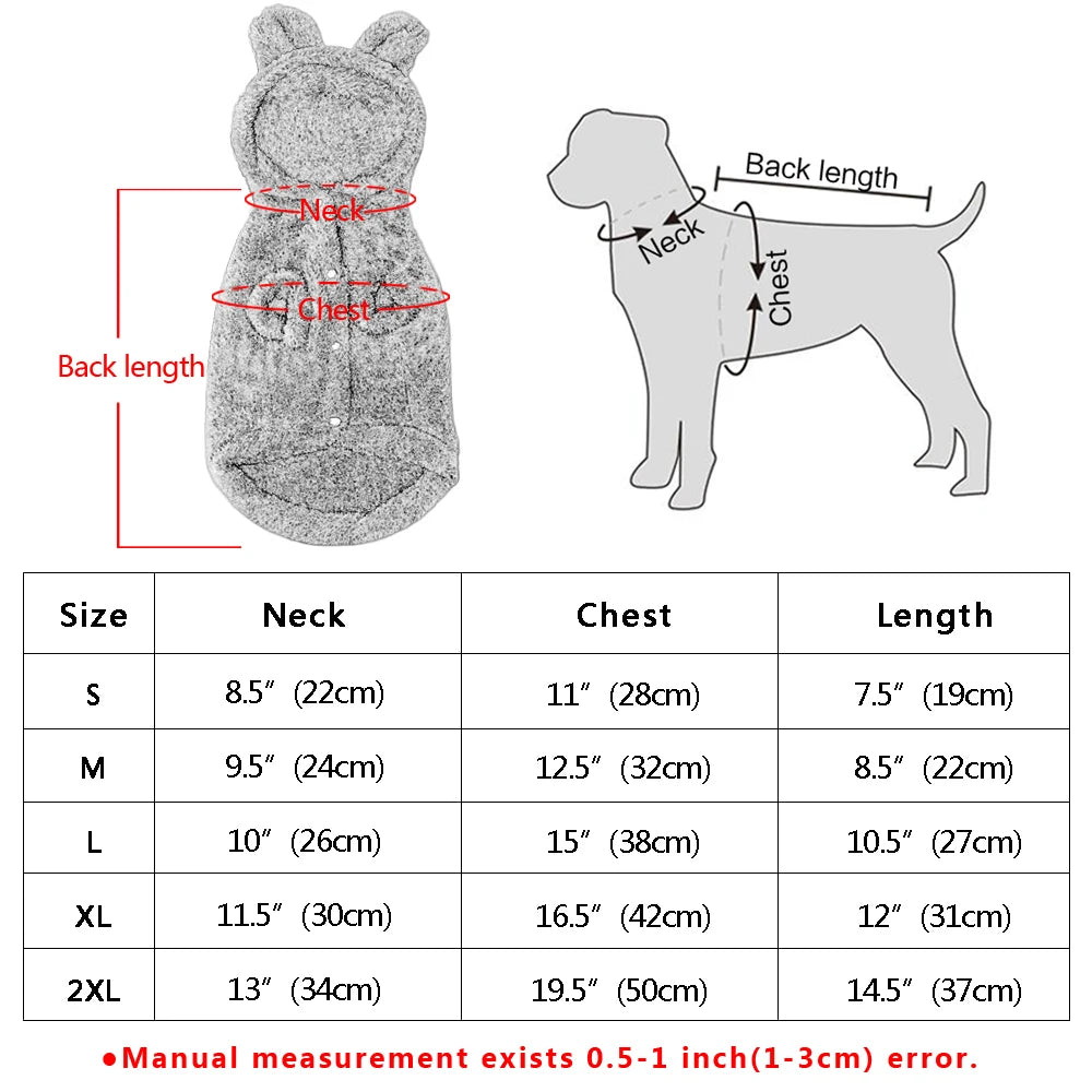Warm Pet Coat Jacket - Soft Winter Clothing for Small Dogs and Cats