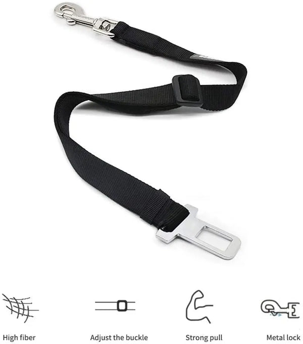 Adjustable Pet Car Seat Belt - Safety Lead Clip for Dogs and Cats