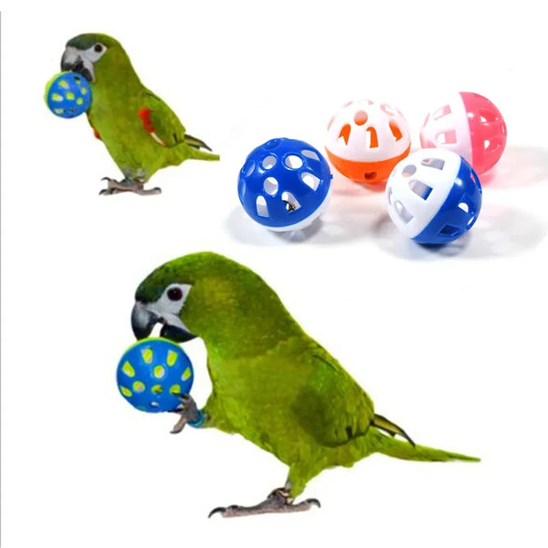 10-Piece Bell Ball Bird Toy Set - Colorful Cage Toys for Small Parrots