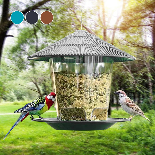 Outdoor Hanging Bird Feeder - Multi-Hole Nut Dispenser for Wild Birds