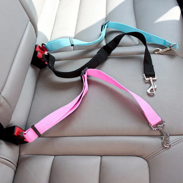 Adjustable Pet Car Seat Belt - Safety Lead Clip for Dogs and Cats