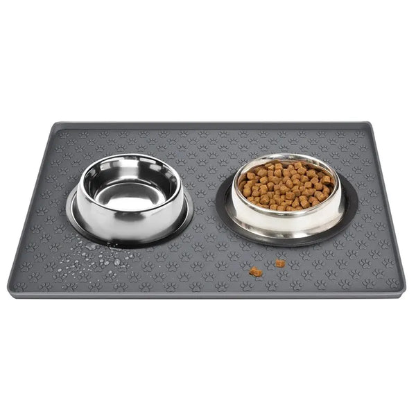 Silicone Non-Slip Pet Feeding Mat - Waterproof Placemat for Cats & Dogs