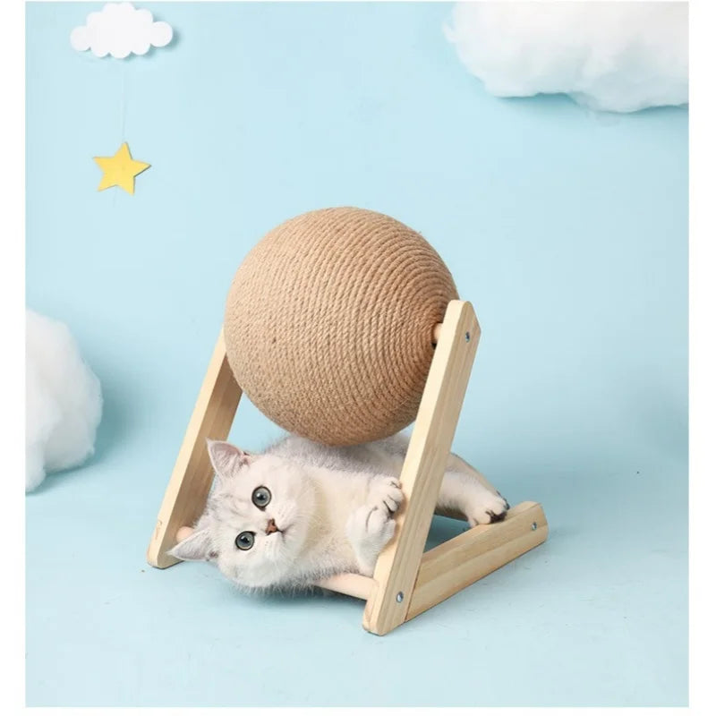 Sisal Cat Scratching Ball Toy - Wear-Resistant Scratch and Play Board